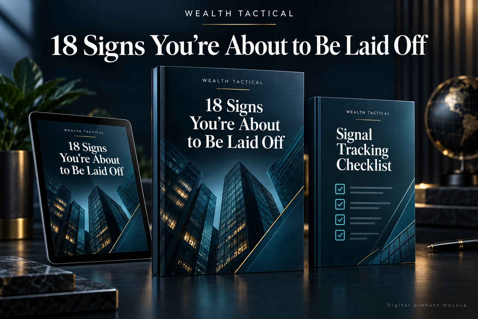 The 18 Signs guide and Signal Tracking Checklist, shown as digital product mockups