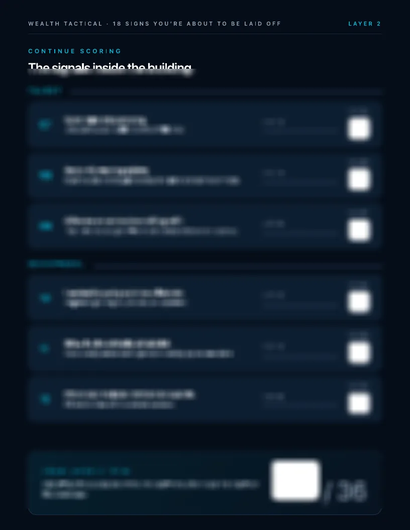 Partly blurred preview of a page of the Signal Tracking Checklist, showing the layout of the signs, notes lines and score boxes.